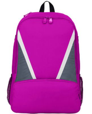 Augusta Sportswear 1767 Dugout Backpack Power Pink/ Graphite/ White