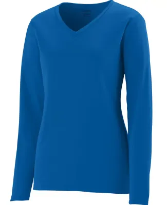 Augusta Sportswear 1789 Girls' Long Sleeve Wicking T-Shirt Royal