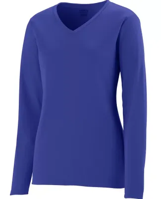 Augusta Sportswear 1789 Girls' Long Sleeve Wicking T-Shirt Purple