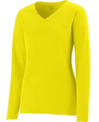 Augusta Sportswear 1789 Girls' Long Sleeve Wicking T-Shirt Power Yellow