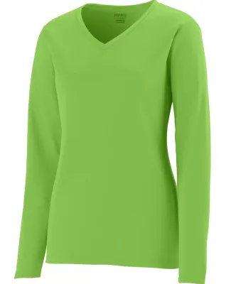 Augusta Sportswear 1789 Girls' Long Sleeve Wicking T-Shirt Lime