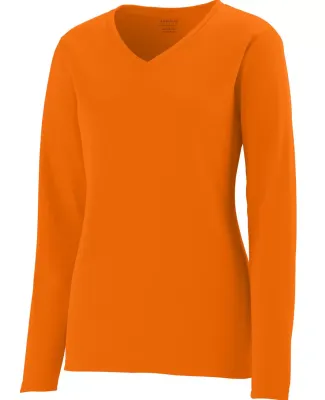 Augusta Sportswear 1789 Girls' Long Sleeve Wicking T-Shirt Power Orange