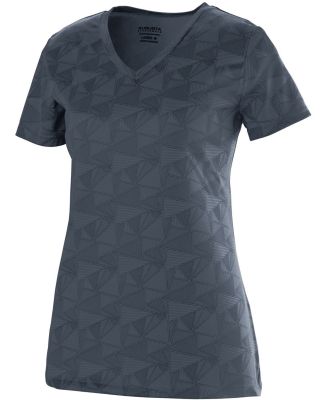 Augusta Sportswear 1792 Women's Elevate Wicking T-Shirt Graphite/ Black Print