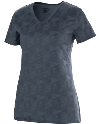 Augusta Sportswear 1793 Girls' Elevate Wicking T-Shirt Graphite/ Black Print