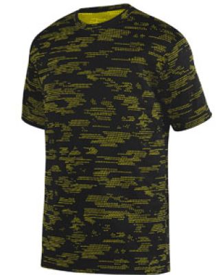 Augusta Sportswear 1802 Youth Sleet Wicking Tee Black/ Power Yellow