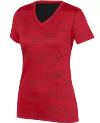 Augusta Sportswear 1803 Women's Sleet Wicking Tee Red/ Black