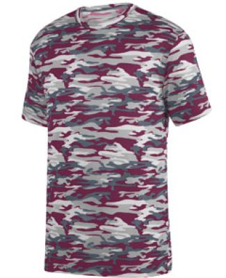 Augusta Sportswear 1805 Mod Camo Wicking Tee Maroon Mod