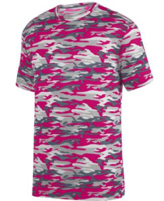 Augusta Sportswear 1805 Mod Camo Wicking Tee Power Pink Mod
