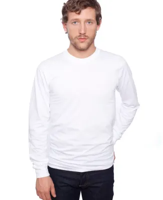 American Apparel 2007ORW Unisex Organic Fine Jersey Long-Sleeve T-Shirt White