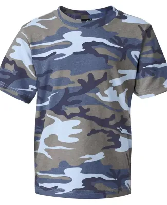 2206 Code V Youth Camouflage T-shirt Blue Woodland