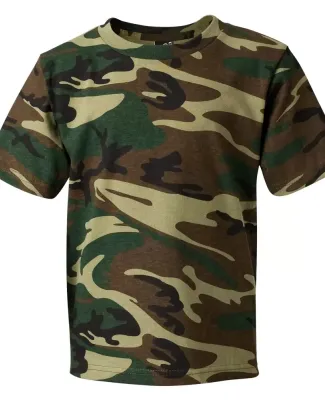 2206 Code V Youth Camouflage T-shirt Green Woodland