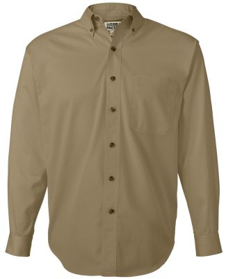 Sierra Pacific 7201 Long Sleeve Cotton Twill Shirt Tall Sizes Khaki