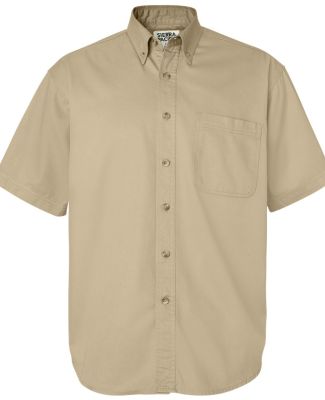 Sierra Pacific 6201 Short Sleeve Cotton Twill Shirt Tall Sizes Khaki