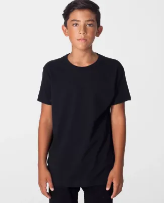American Apparel 2201ORW Youth Organic Fine Jersey Short-Sleeve T-Shirt Black