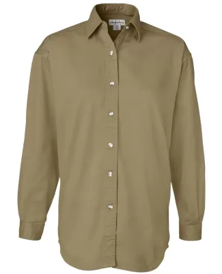 Sierra Pacific 5201 Women's Long Sleeve Cotton Twill Shirt Khaki