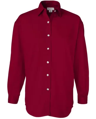 Sierra Pacific 5201 Women's Long Sleeve Cotton Twill Shirt Red