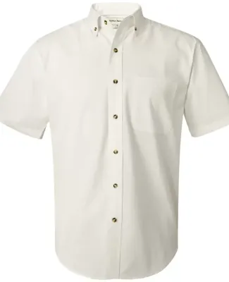FeatherLite 6281 Short Sleeve Twill Shirt Tall Sizes Arctic White/ Stone