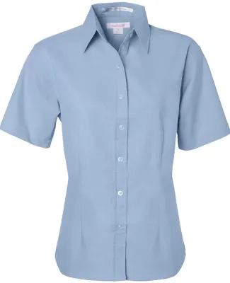 FeatherLite 5231 Women's Short Sleeve Stain Resistant Oxford Shirt Light Blue