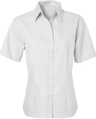 FeatherLite 5231 Women's Short Sleeve Stain Resistant Oxford Shirt White