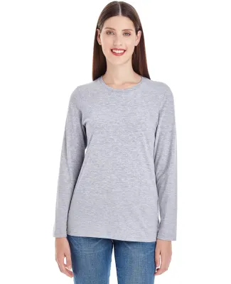 American Apparel 23337W Ladies' Fine Jersey Classic Long-Sleeve T-Shirt Heather Grey