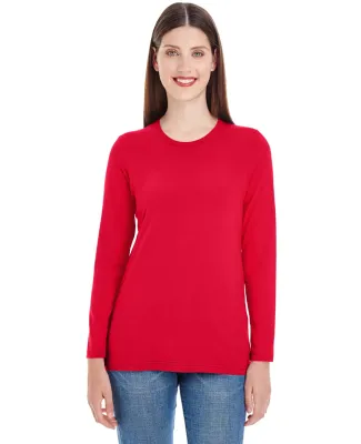 American Apparel 23337W Ladies' Fine Jersey Classic Long-Sleeve T-Shirt Red