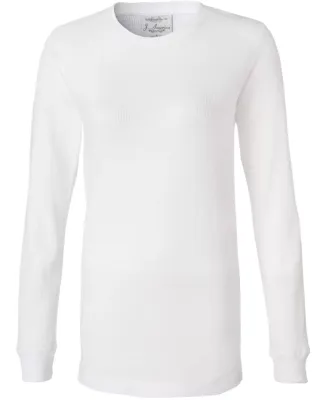 J America 8234 Ladies' Cortney Long Sleeve Thermal T-Shirt White