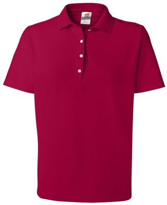 Hanes ComfortSoft Ladies 7 Ounce Pique Knit Sport Shirt 035X Deep Red