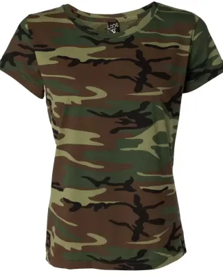 3665 Code V Ladies Camouflage T-shirt Green Woodland