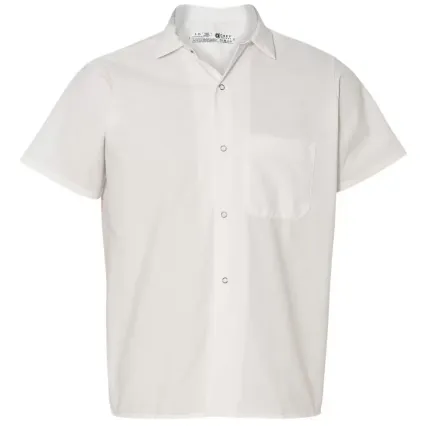 Chef Designs 5020 Poplin Cook Shirt with Gripper Closures White