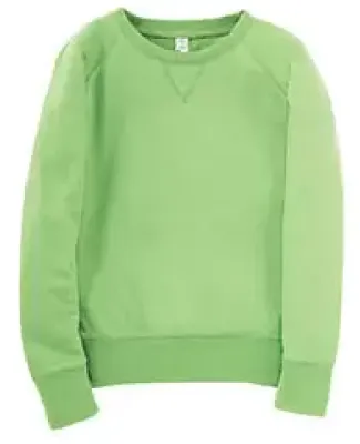 LAT 2652 Girls' Slouchy French Terry Pullover KEY LIME