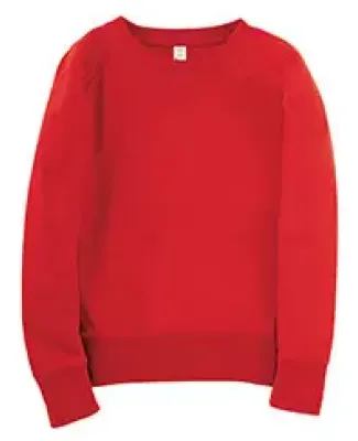 LAT 2652 Girls' Slouchy French Terry Pullover RED