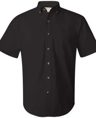 FeatherLite 6281 Short Sleeve Twill Shirt Tall Sizes Onyx Black/ Stone