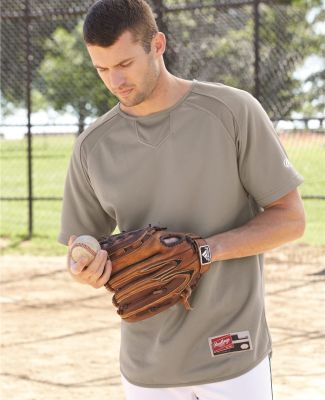 Rawlings 0705 Short Sleeve Flatback Mesh Fleece Pullover