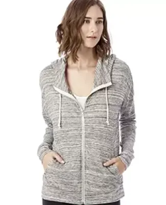 Alternative 2896 Women's Eco Jersey Cool Down Hooded Full-Zip URBAN GREY