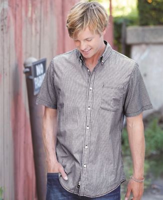 B9259 Burnside Stretch-Stripe Short Sleeve Shirt