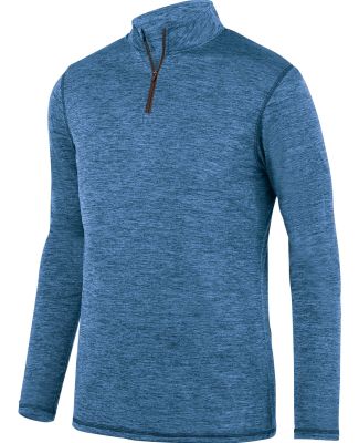 Augusta Sportswear 2956 Youth Intensify Black Heather Quarter-Zip Pullover Columbia Blue