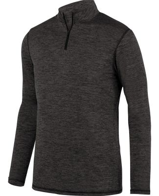 Augusta Sportswear 2956 Youth Intensify Black Heather Quarter-Zip Pullover Black