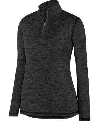 Augusta Sportswear 2957 Women's Intensify Black Heather Quarter-Zip Pullover Black
