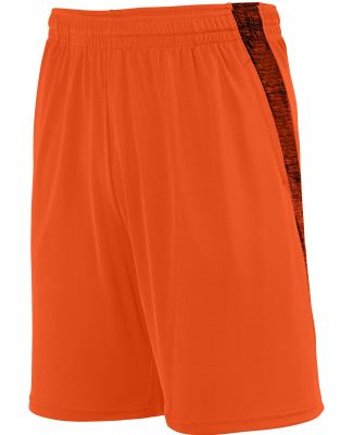 Augusta Sportswear 2960 Intensify Black Heather Training Short Orange