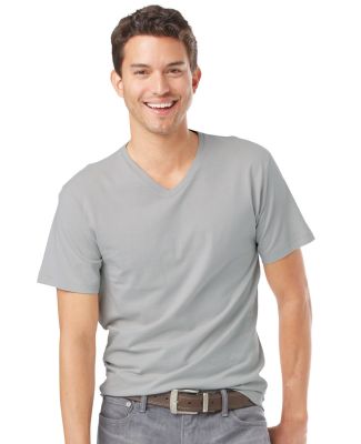 6907 LA T Adult Fine Jersey V-Neck T-Shirt