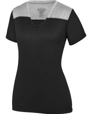 Augusta Sportswear 3057 Women's Challenge T-Shirt Black/ Graphite Heather