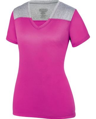 Augusta Sportswear 3057 Women's Challenge T-Shirt Power Pink/ Graphite Heather
