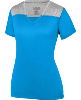 Augusta Sportswear 3057 Women's Challenge T-Shirt Power Blue/ Graphite Heather