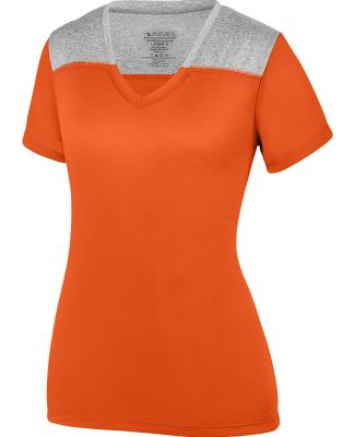 Augusta Sportswear 3057 Women's Challenge T-Shirt Orange/ Graphite Heather
