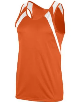 Augusta Sportswear 311 Wicking Tank with Shoulder Insert Orange/ White