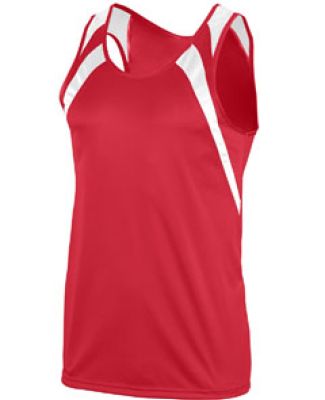 Augusta Sportswear 311 Wicking Tank with Shoulder Insert Red/ White