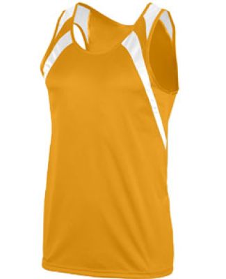 Augusta Sportswear 312 Youth Wicking Tank with Shoulder Insert Gold/ White