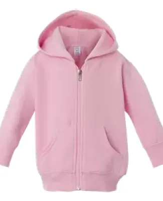 3446 Rabbit Skins Infant Zipper Hooded Sweatshirt PINK