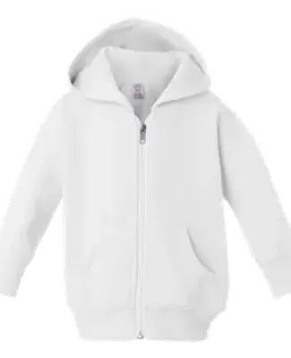 3446 Rabbit Skins Infant Zipper Hooded Sweatshirt WHITE