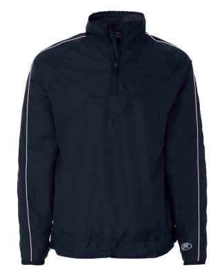 Rawlings 9708 Quarter-Zip Micro Poly Pullover Navy